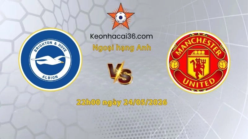 Soi kèo Brighton vs MU, 22h00 ngày 24/05: Điểm tựa sân nhà